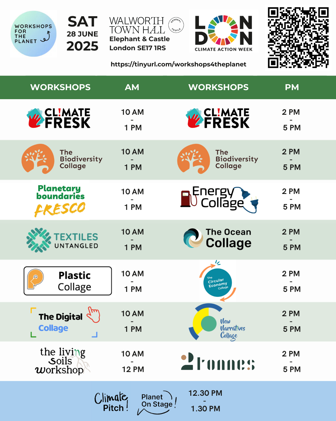 Workshops for the Planet - 28 June 2025 - Agenda